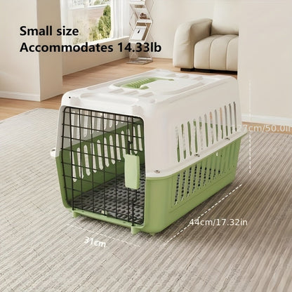 Airline Approved Pet Carrier - IATA & FAA Certified Dog Cat Travel Crate, Breathable Portable Pet Carrier Box with Buckle Closure & Easy Assembly for Airplane Cabin Transport, 3 Colors 2 Sizes