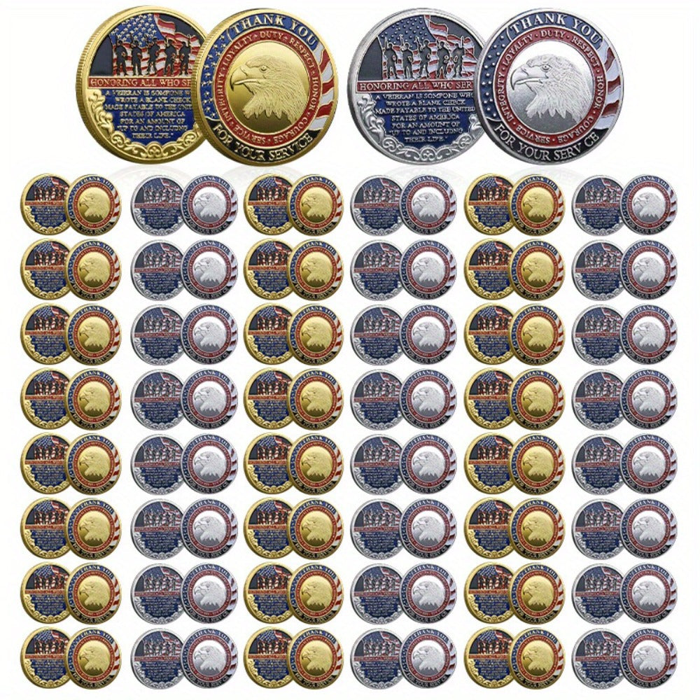 Military Challenge Coins 48 Pack Gold & Silver – Christian Prayer Commemorative Metal Coins for Church Events, Veteran Appreciation Gifts, Collector Grade Military Coin Set