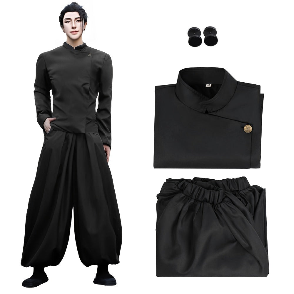 Jujutsu Kaisen Cosplay Costume Uniform – High School Satoru Gojo & Suguru Geto Outfit Set for Men, Anime Convention Halloween Gift, Sizes S to XXL