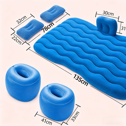 SUV Air Mattress Inflatable Car Bed Portable Camping Mattress Universal Flocked Blow Up Bed for SUV Trunk Back Seat with Storage Bag Repair Kit for Car Camping Travel Road Trip Multiple Colors