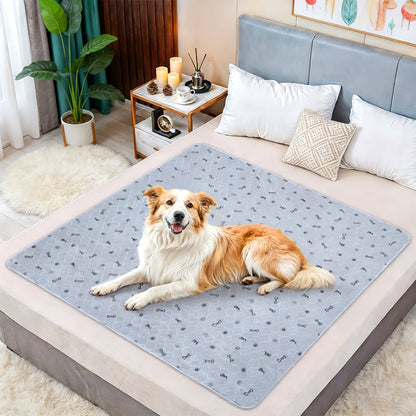 Washable Dog Pee Pads Reusable – Super Absorbent Non-Slip Puppy Training Pads with Bone Print for Potty Training, Whelping, Crate, Couch & Travel | Machine Washable Pet Pads