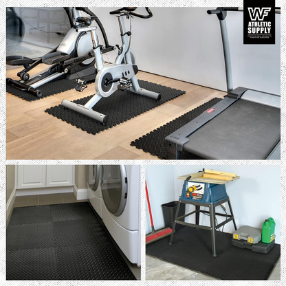Interlocking EVA Foam Floor Tiles 24x24 Inch 1/2 Inch Thick, 24-Tile Set Covers 96 Sq Ft, Multipurpose Cushioned Gym Mat for Home Gym, Yoga, Playroom & Anti-Fatigue Standing Support