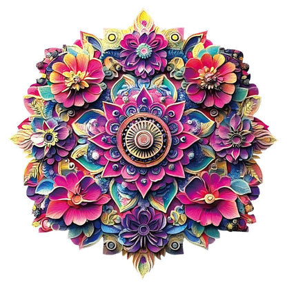 Wooden Mandala Puzzle for Adults – Unique Irregular Animal Shaped Pieces, Exquisite Gift Box, Decorative Art Jigsaw Brain Teaser, Birthday Christmas Holiday Gift for Women Men Teens