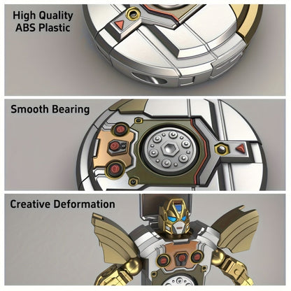 Deformation Robot Fingertip Gyro Fidget Spinner – Creative Finger Gyroscope Toy for Kids & Adults | 12/21/30 Pack Bulk Set, Stress Relief Gift