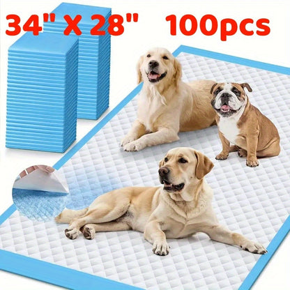 Puppy Pads XXL & XL Super Absorbent – Leak-Proof & Odor-Resistant Pet Training Pads for Potty Training & Accident Management, Home Use, 50 / 100 / 200 Count (23.62" or 28x34 Inch)