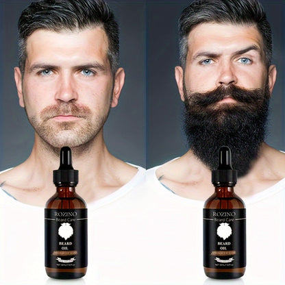 Beard Oil for Men – Sandalwood Scent with Plant Essence, Deep Moisturizing & Nourishing Beard Care Oil for Soft Smooth Glossy Beard, Daily Grooming Essential for Men, 30ml