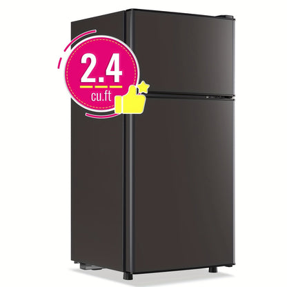 Compact Refrigerator, 3.2 Cu Ft Single Door Mini Fridge with 4-Layer Storage, Removable Shelves, Crisper Drawer & Adjustable Temperature – Quiet Energy-Efficient Small Fridge for Dorm, Office, Apartment and Bedroom