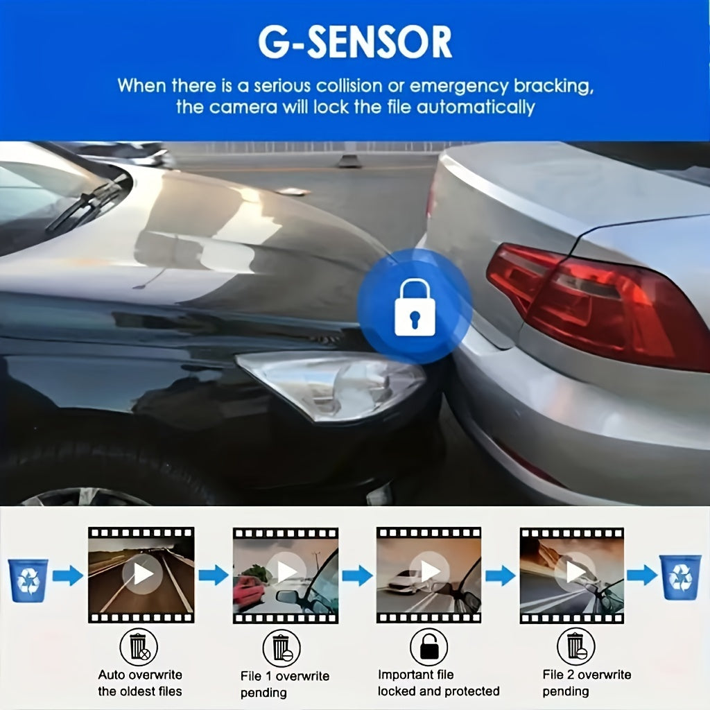 Pomeranian 1080P Dual Camera, Car Dashboard Camera, Front And Interior, Car Camera with Infrared Night Vision, Circular Recording, Wide-angle Car DVR Camera with 3.16-inch IPS Screen, Dual Lens Video Camera, Optional Cardless/64GB Memory Card