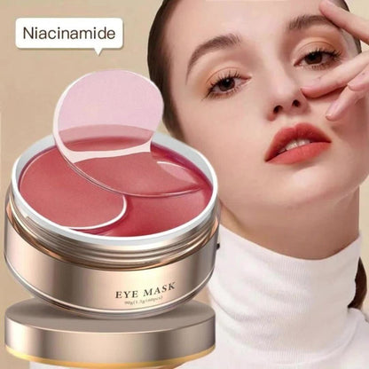 Caffeine Eye Masks 60 Pcs Under Eye Gel Pads - Hyaluronic Acid & Collagen for Dark Circles Puffiness & Fine Lines, Hydrating Skincare Treatment, Gift for Women