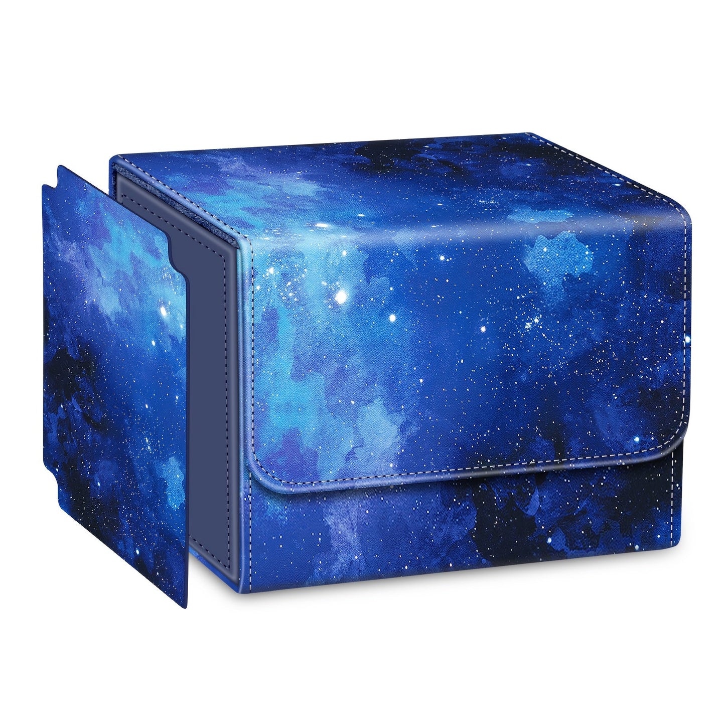 Magnetic Card Storage Box 180+ Cards MTG TCG CCG – Premium PU Leather Deck Box with Magnetic Closure, Built-In Divider, Marble & Starry Sky Colors for Trading Card Collectors & Players