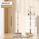 Khaki dustpan and broom set
