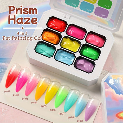 Gradient Ombre Gel Nail Polish Set 9 Colors UV LED Soak-Off – Rich Pigment Stamping Nail Gel, Long-Lasting Salon Manicure, Yellow Purple Blue Shades, DIY Nail Art Gift for Women Girls