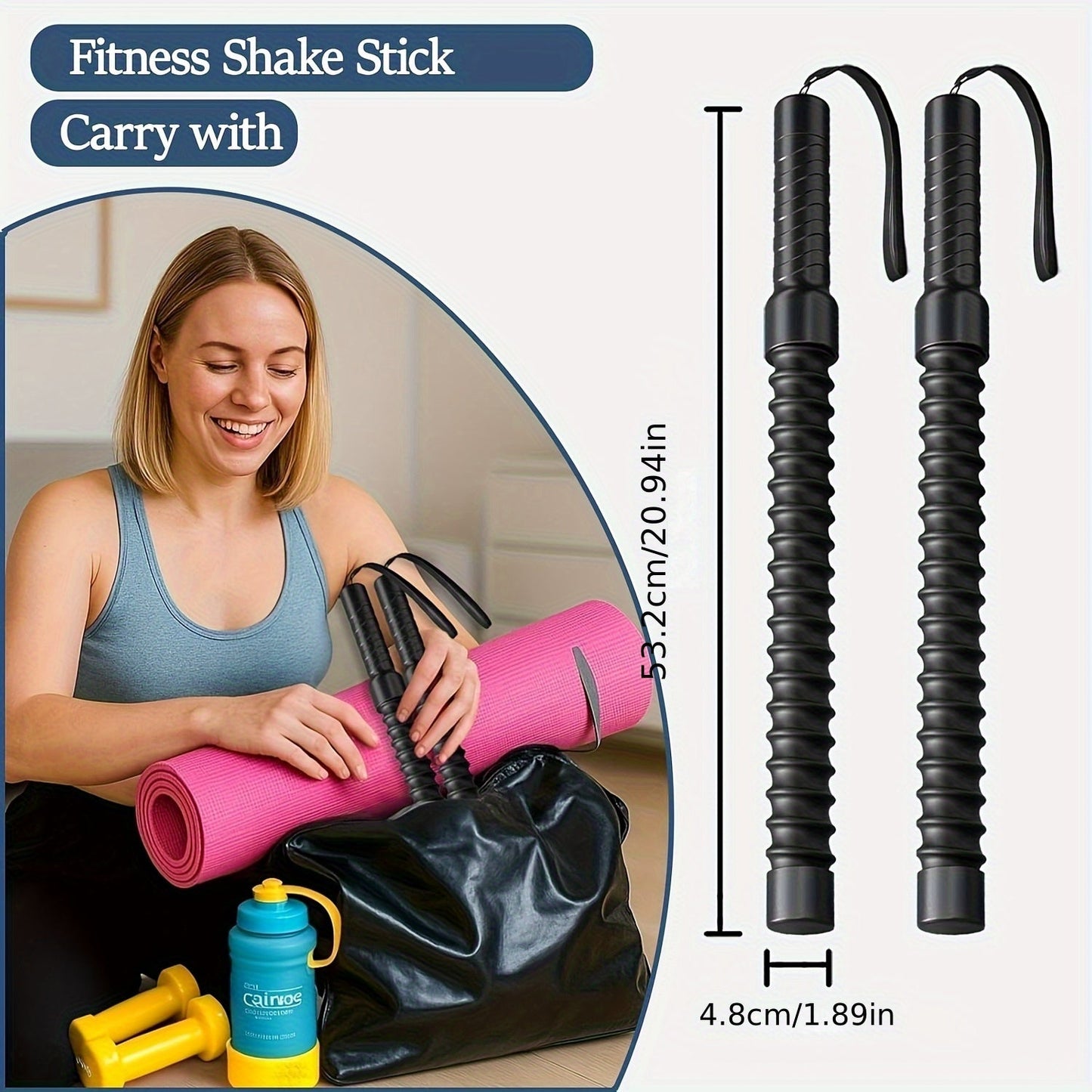 Cordless Battle Rope Set 2pcs Portable Home Gym Fitness Training Rope Arm Muscle Workout Sling Exercise Equipment for Men Women