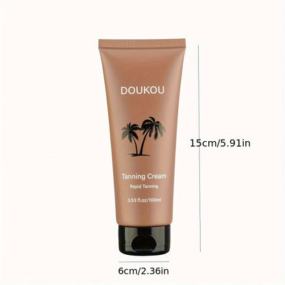 Sunless Self Tanner Lotion 100ml — Non-Streaking Mineral Formula for Natural-Looking Tan, Streak-Free Body Tanning Cream for Women & Men All Skin Tones
