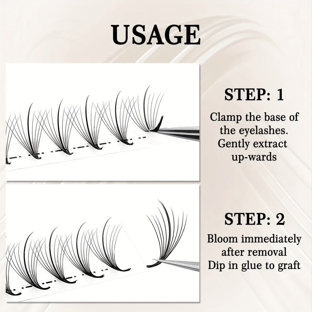 120-Fan Tray Premade Volume Lash Extensions 5D 7D 9D Wispy Faux Mink Eyelash Extensions C D Curl Mix 8-15mm Fluffy Pointy Base Individual Lashes for DIY Beginners Natural Look