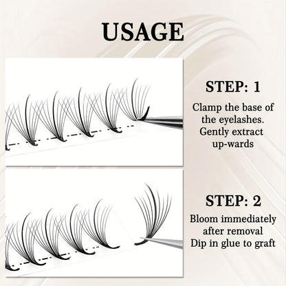 120-Fan Tray Premade Volume Lash Extensions 5D 7D 9D Wispy Faux Mink Eyelash Extensions C D Curl Mix 8-15mm Fluffy Pointy Base Individual Lashes for DIY Beginners Natural Look