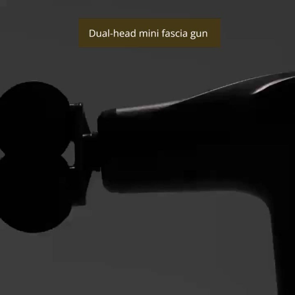 Handheld Massage Gun with Dual Heads – 3 Interchangeable Attachments for Full Body Relief | Powerful Rechargeable Fascia Gun for Back, Arms & Sports Recovery | Ideal for Running & Fitness