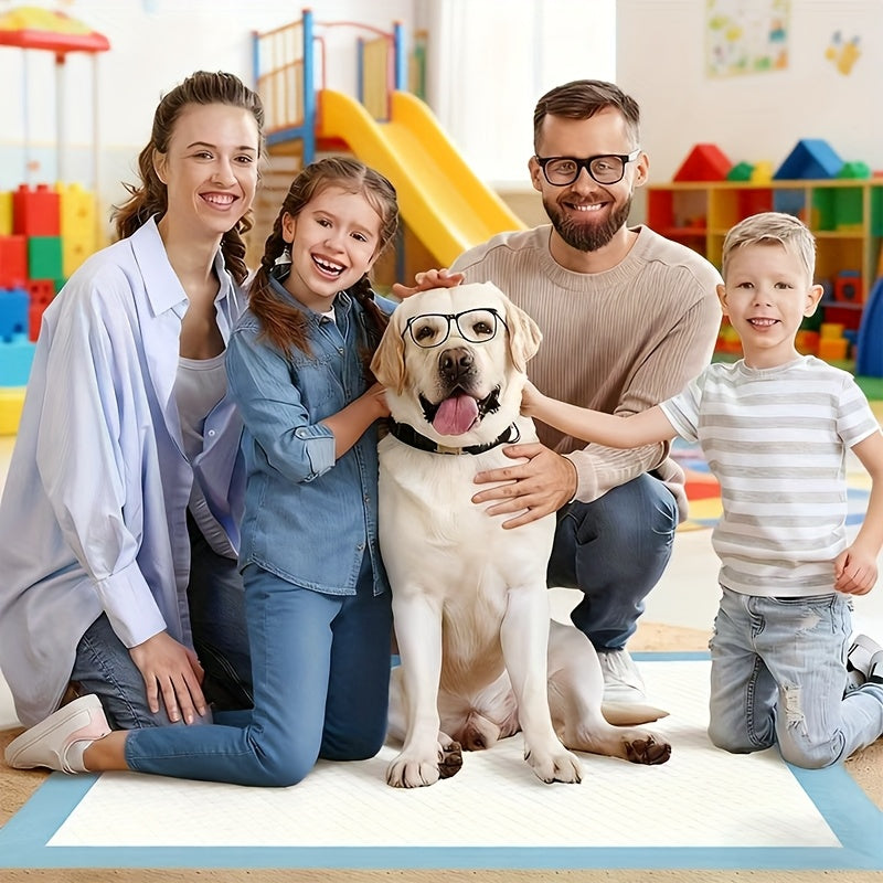 Tear-Resistant XXXL Dog Pee Pads 100-Count – 6-Layer Thickened Super Absorbent Leak-Proof Pet Pads | Odor-Reducing | Puppy & Large Dog Versions | Indoor, Outdoor, Bedroom & Dog Bed Use