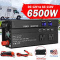 DC 12V to AC 110V Sine Wave Solar Power Inverter with an LCD Display, Capable of 6500W Peak Power. It Features a Universal Socket for Easy And Convenient Connections, Making It Ideal for Emergencies And Suitable for Mobile Phones, Rvs, Electronics