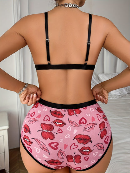 4-Pack Women's Bra and Panty Lingerie Set - Breathable Sport-Inspired Style
