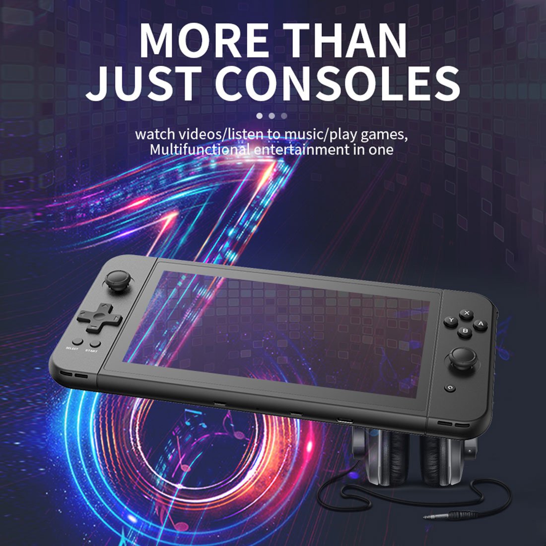 Powkiddy X70 Handheld Game Console – 7" IPS Large Screen 1024×600 HDMI Output Dual Player 3500mAh 20+ Emulators Retro Gaming System