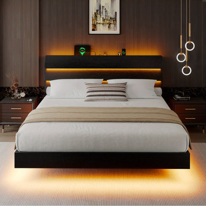 Bed Frame shown in the Black, King option