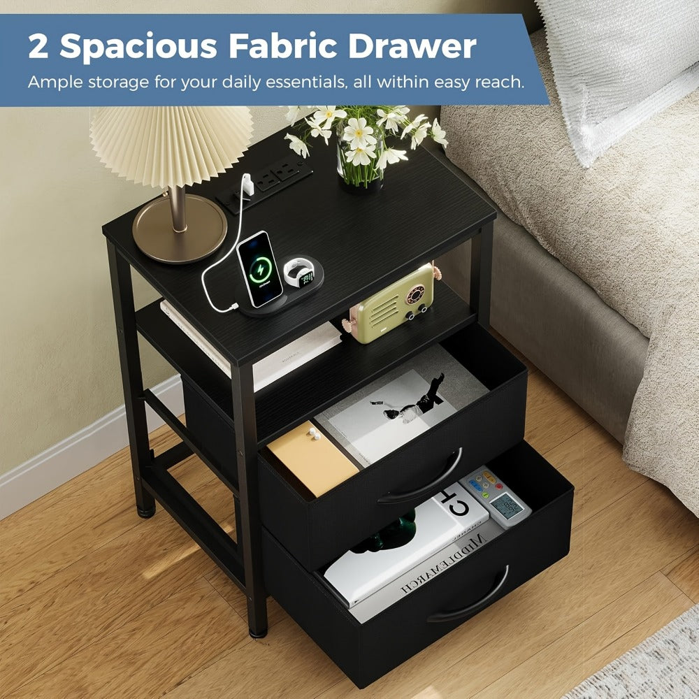 Floating Nightstand with Charging Station, Bedside Table for Bedroom detail image - detail view 10