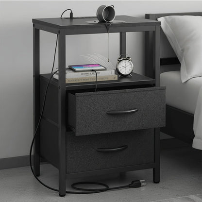 Floating Nightstand with Charging Station, Bedside Table for Bedroom detail image - detail view 11