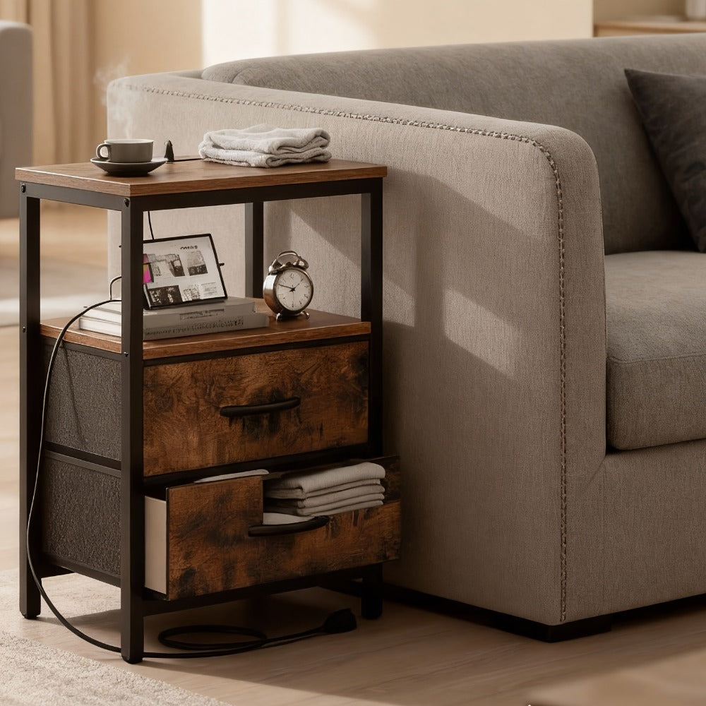 Floating Nightstand with Charging Station, Bedside Table for Bedroom detail image - detail view 15