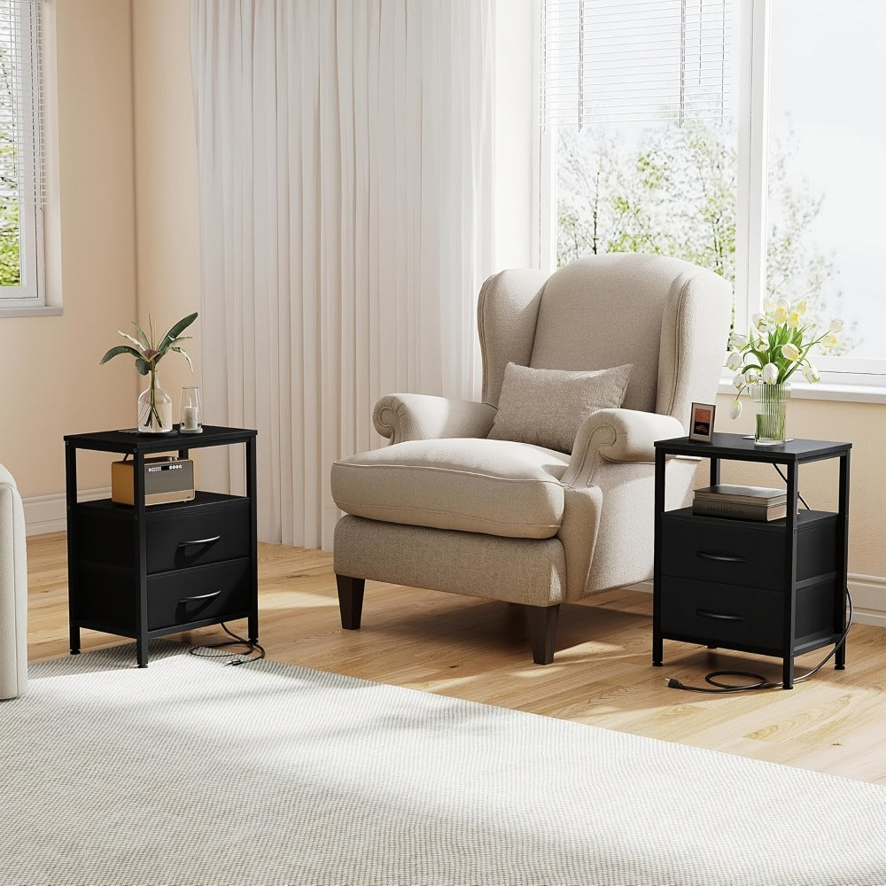 Floating Nightstand with Charging Station, Bedside Table for Bedroom detail image - detail view 16