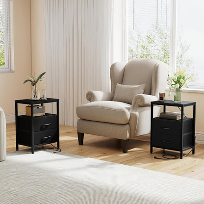 Floating Nightstand with Charging Station, Bedside Table for Bedroom detail image - detail view 16