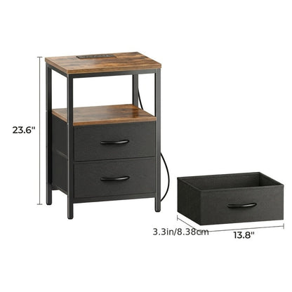 Floating Nightstand with Charging Station, Bedside Table for Bedroom detail image - detail view 4