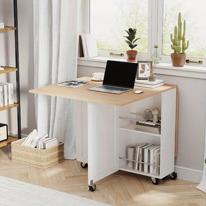 Foldable Dining Table, Family Dining Table for Work, Display, and Everyday Use in Kitchen detail image