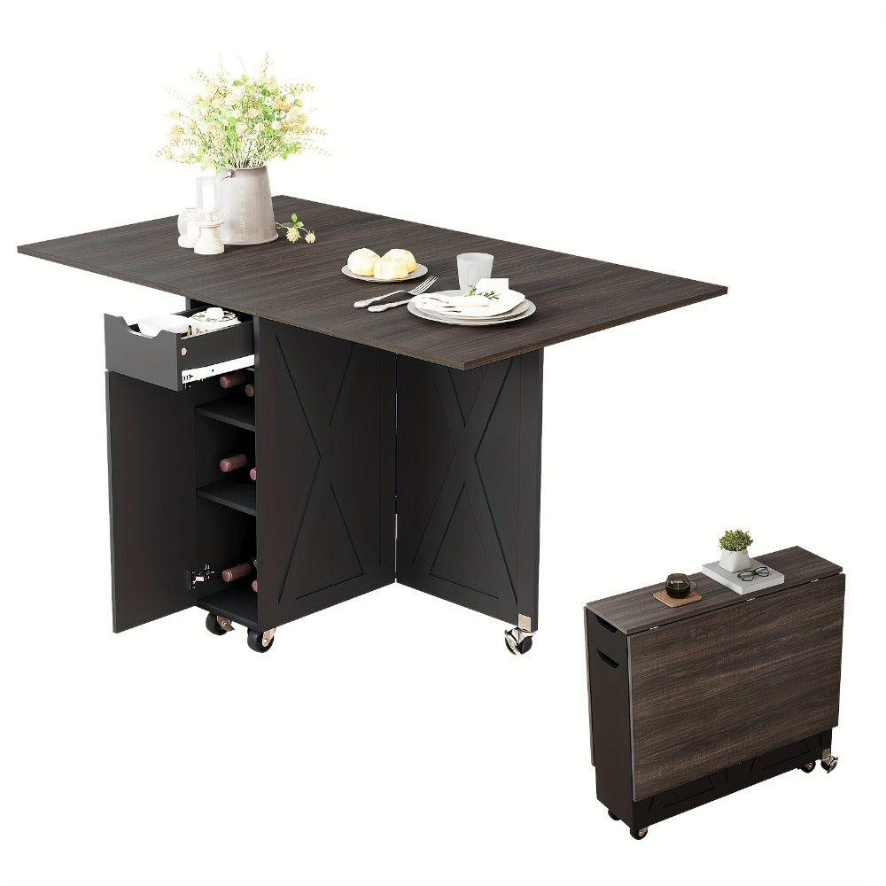 Foldable Dining Table, Family Dining Table for Work, Display, and Everyday Use in Kitchen detail image - detail view 3