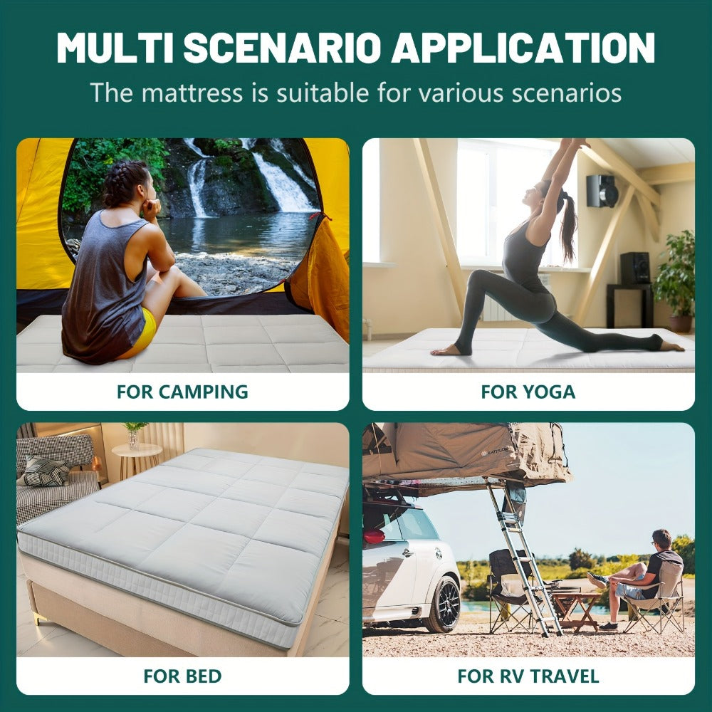Foldable Floor Mattress with Memory Foam, Portable Guest Bed detail image - detail view 11