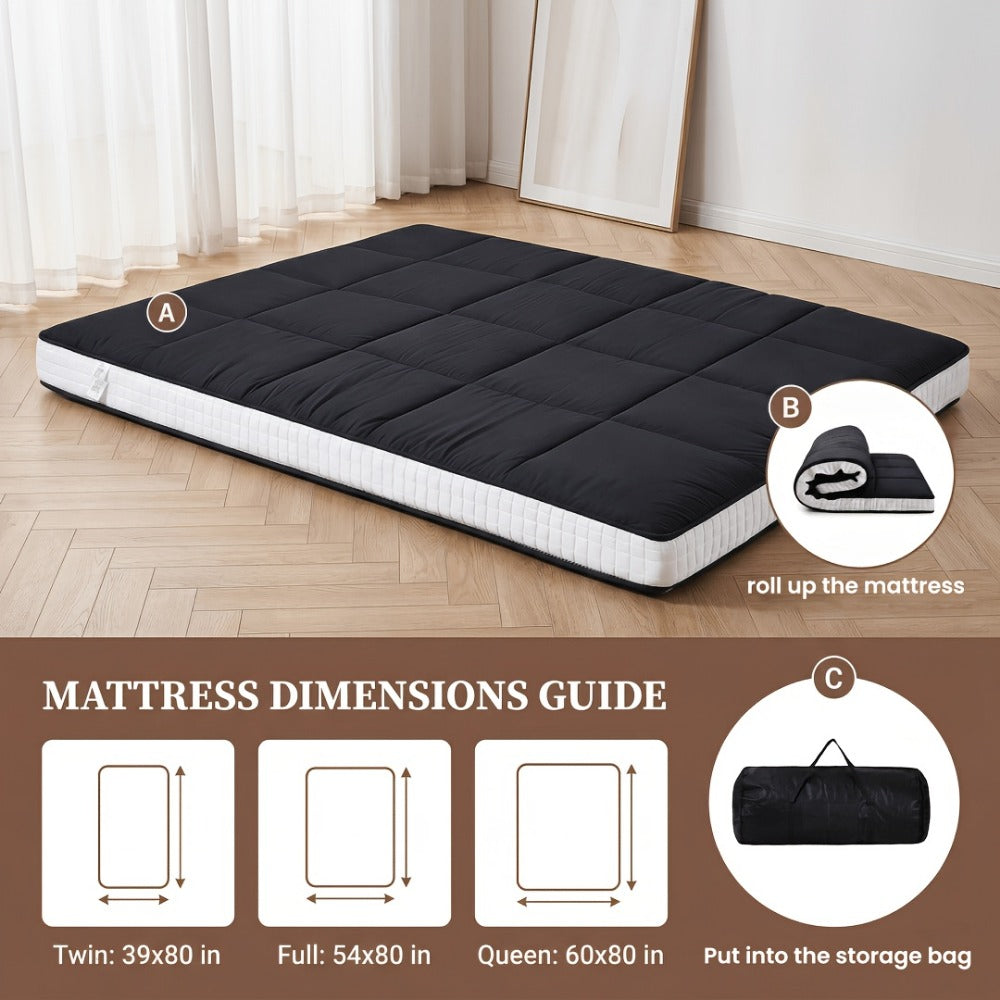Foldable Floor Mattress with Memory Foam, Portable Guest Bed detail image - detail view 13