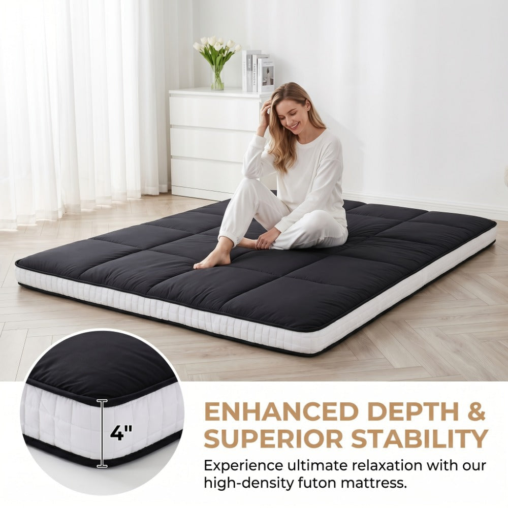 Foldable Floor Mattress with Memory Foam, Portable Guest Bed detail image - detail view 4