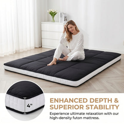 Foldable Floor Mattress with Memory Foam, Portable Guest Bed detail image - detail view 4