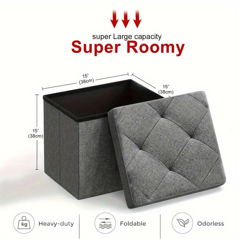 Ottoman shown in the 15in-Grey option