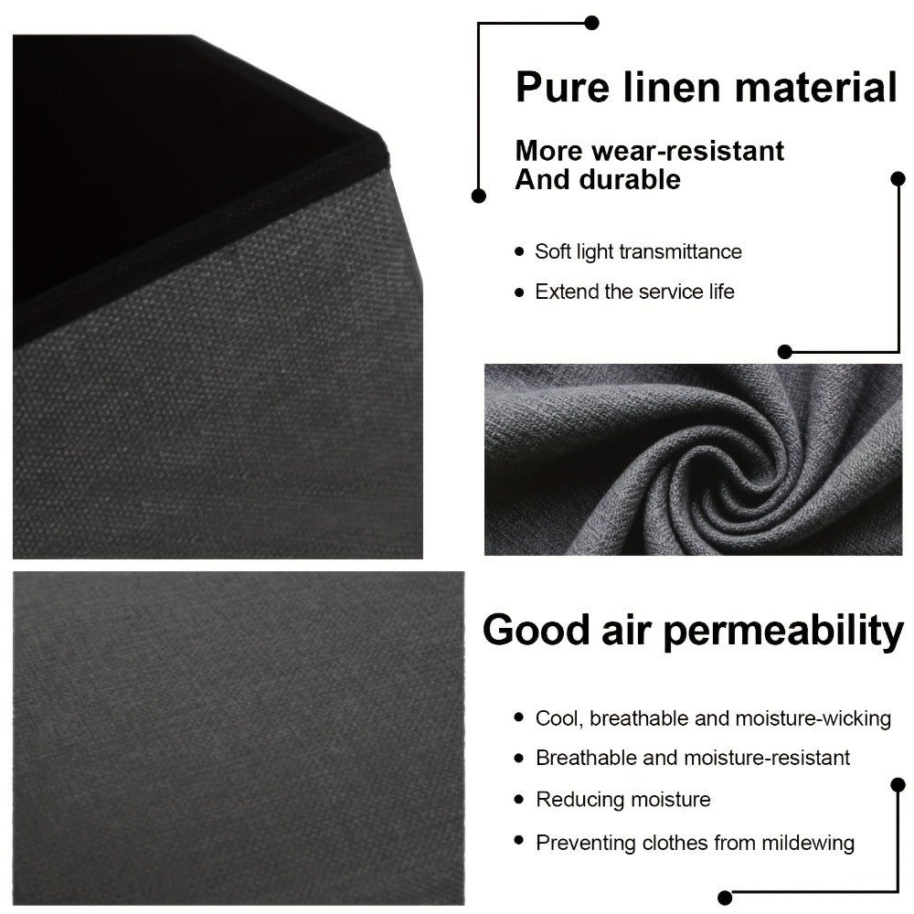 Foldable Heavy-Duty Ottoman with Hidden Storage for Living Room detail image - detail view 13