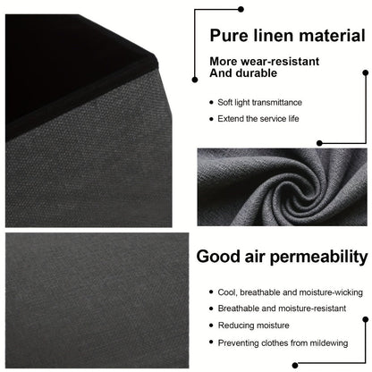 Foldable Heavy-Duty Ottoman with Hidden Storage for Living Room detail image - detail view 13