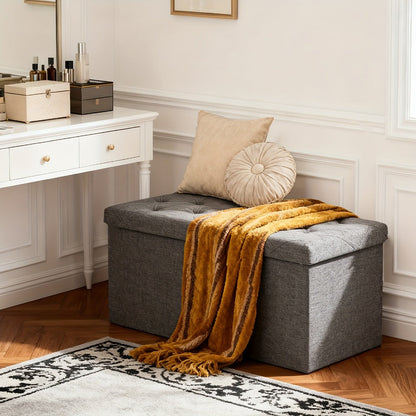 Foldable Heavy-Duty Ottoman with Hidden Storage for Living Room detail image - detail view 16