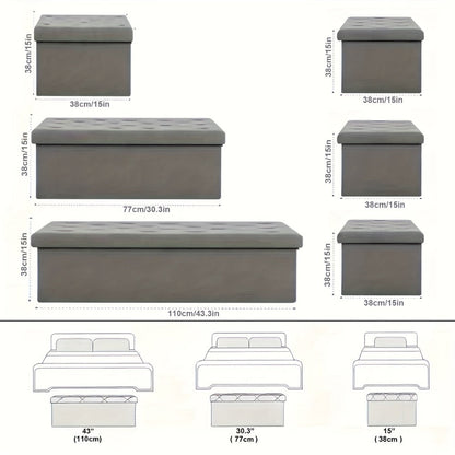 Foldable Heavy-Duty Ottoman with Hidden Storage for Living Room detail image - detail view 5