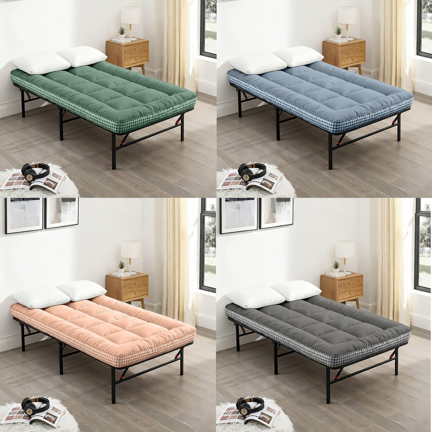 Foldable Mattress Topper, Portable Bed Topper for Bedroom Comfort and Support detail image - detail view 14