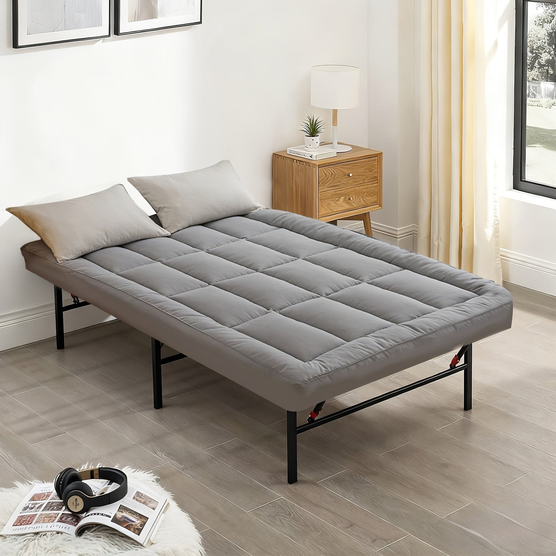 Foldable Mattress Topper, Portable Bed Topper for Bedroom Comfort and Support detail image - detail view 23