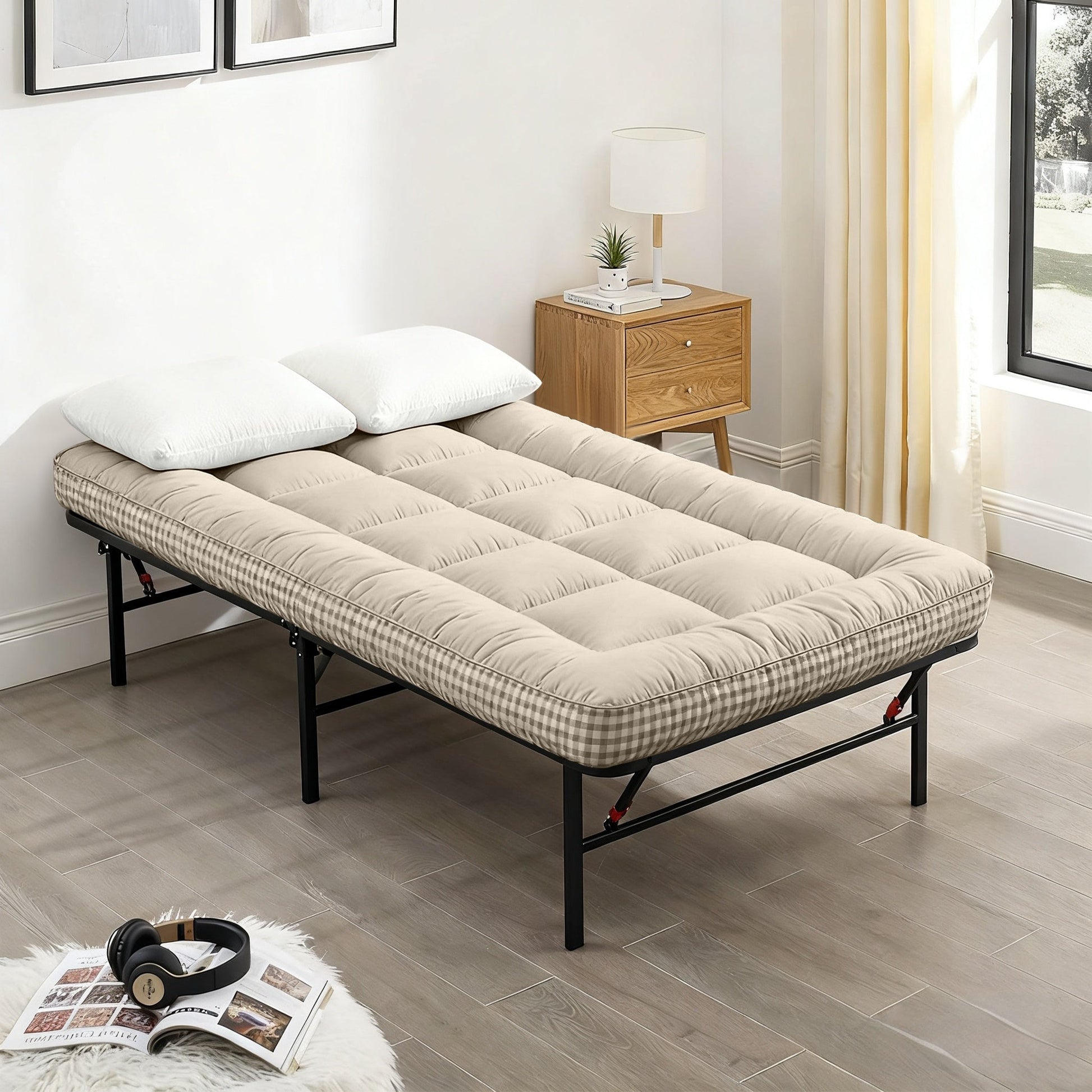 Foldable Mattress Topper, Portable Bed Topper for Bedroom Comfort and Support detail image - detail view 27