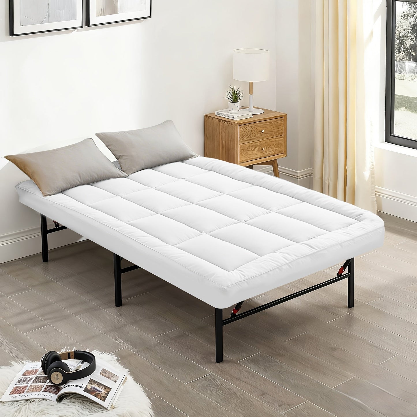 Mattress Toppers shown in the White 01, Full option