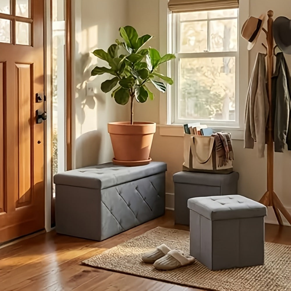 Foldable Ottoman with Waterproof Protection and Hidden Storage for Living Room detail image - detail view 10