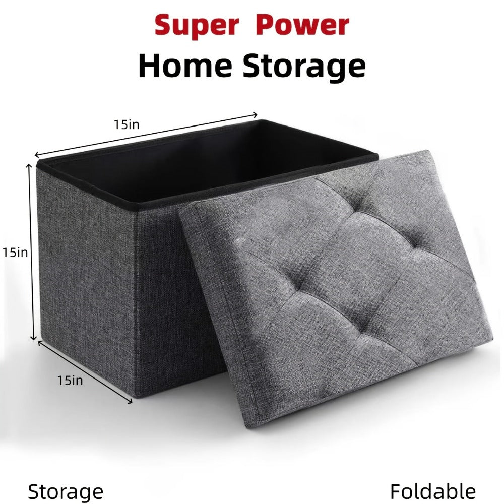Foldable Ottoman with Waterproof Protection and Hidden Storage for Living Room detail image - detail view 3