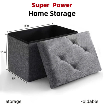Foldable Ottoman with Waterproof Protection and Hidden Storage for Living Room detail image - detail view 3